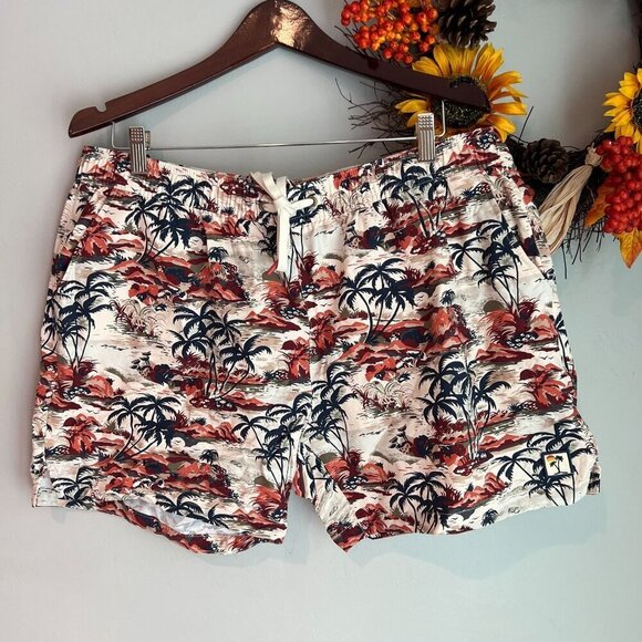 ****SOLD****Marine Layer Men's Rincon Swim Trunk 2XL in Hawaiian Print - Picture 1 of 7